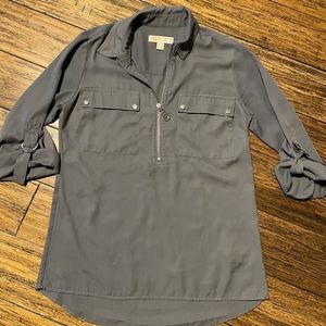 Michael Kors Womens roll-sleeve blouse.